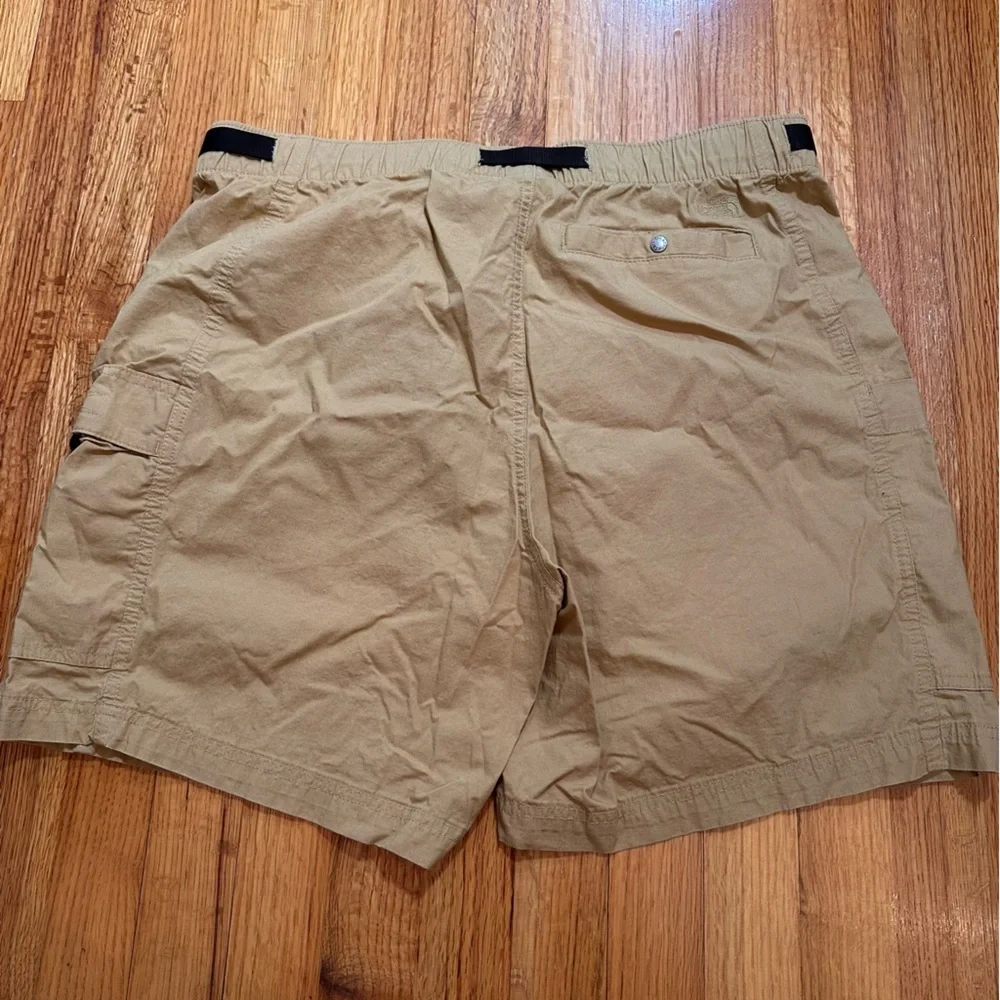 North Face Men’s Cargo Shorts Ripstop Tan Khaki Belted Size Large (z)